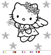 coloriage coloriage magique hello kitty ange